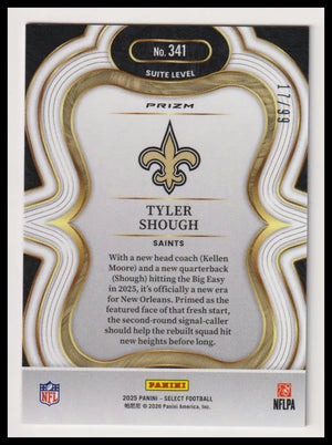 2025 Panini Select Rookie Tyler Shough  Blue /99 RC 