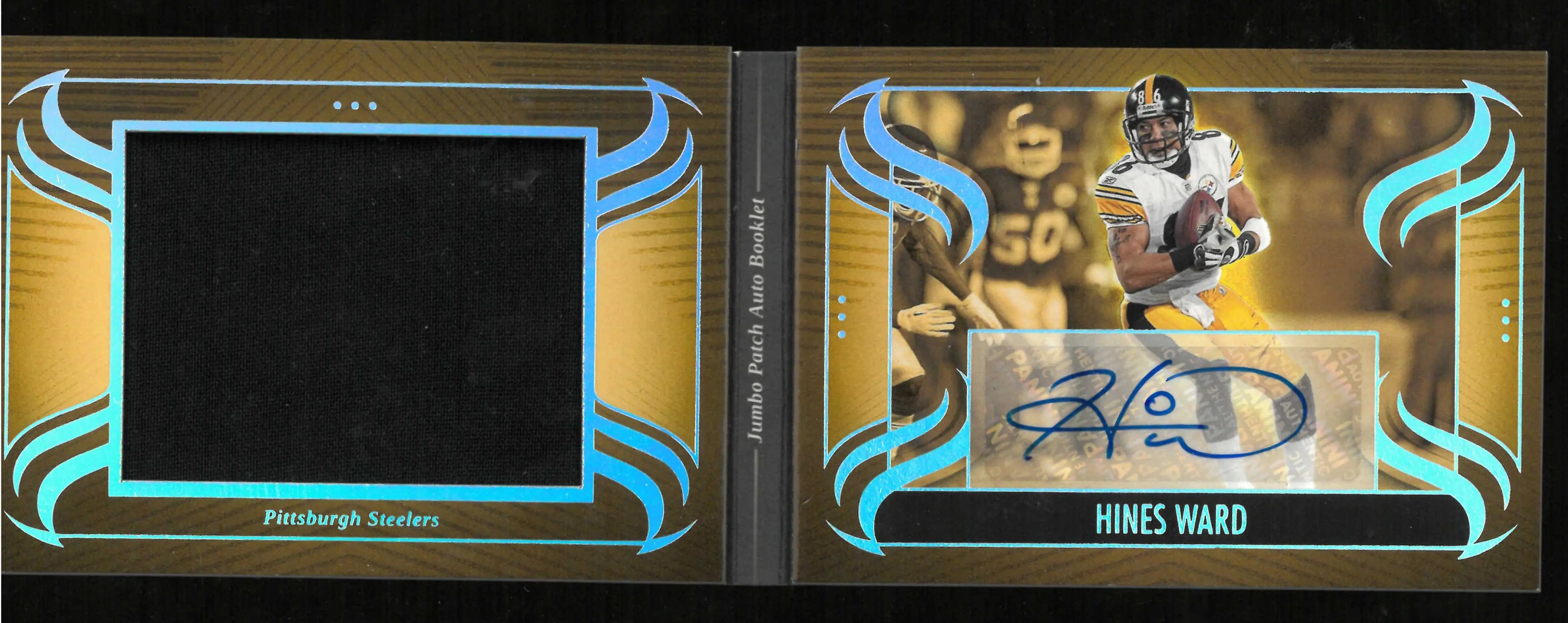 2025 Panini Silhouette Jumbo Patch Autograph Booklet Hines Ward Auto Gold /49 
