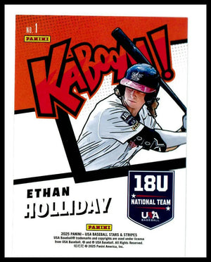 2025 Panini USA Stars & Stripes Kaboom! Ethan Holliday 