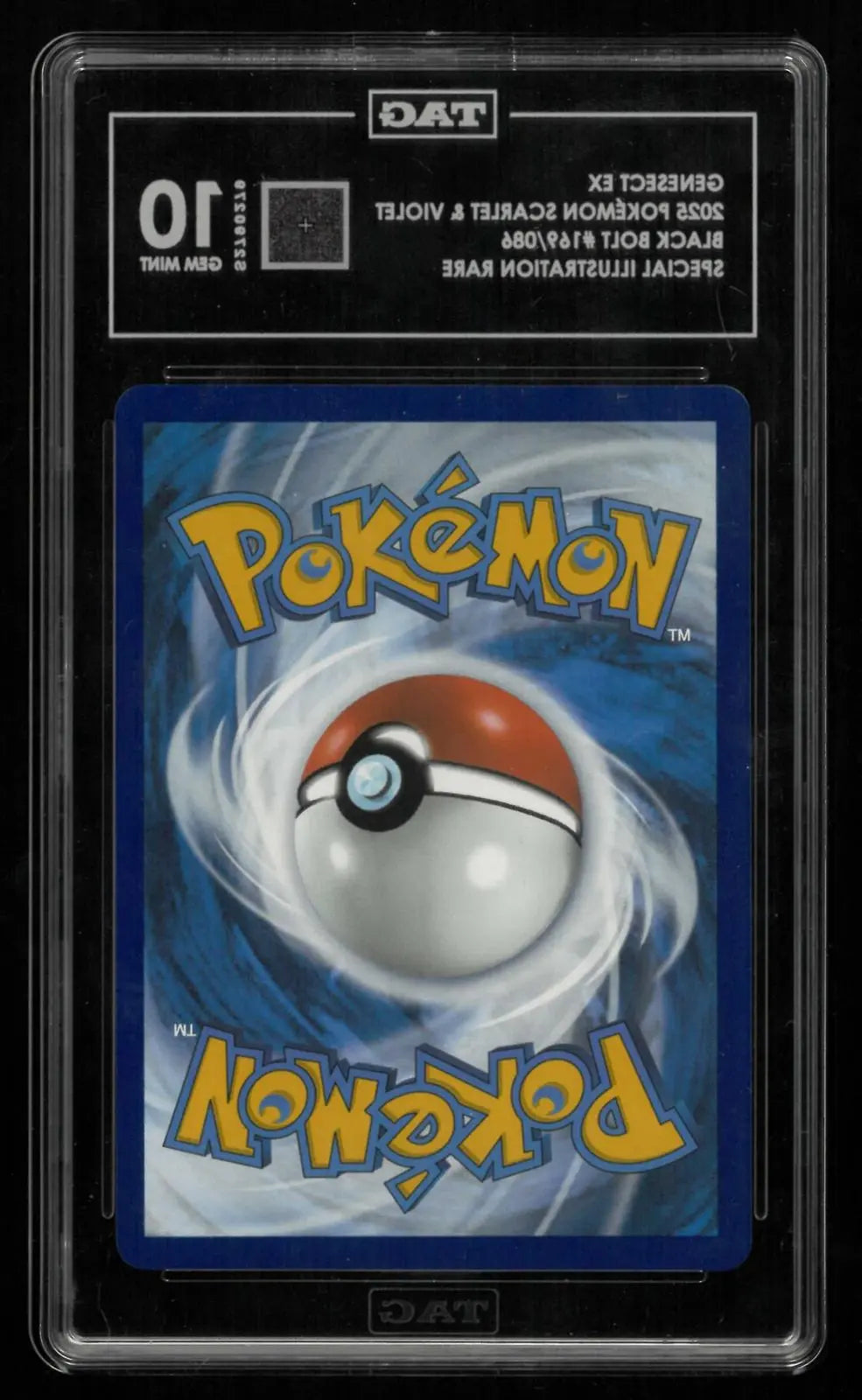 2025 Pokemon Black Bolt Genesect ex Secret Illustration Rare 169/086 TAG 10 