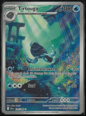 2025 Pokemon Black Bolt Illustration Rare Tirtouga 106/086 
