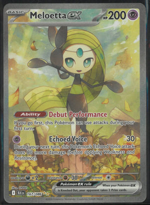 2025 Pokemon Black Bolt Special Illustration Rare Meloetta ex 167/086 