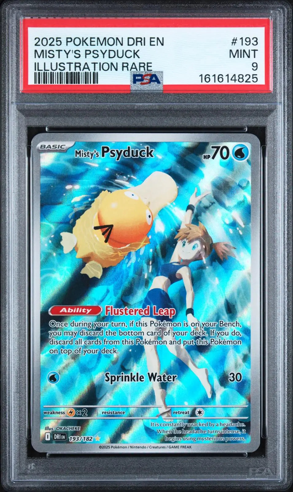 2025 Pokemon DRI EN Destined Rivals Misty's Psyduck Illustration Rare PSA 9 
