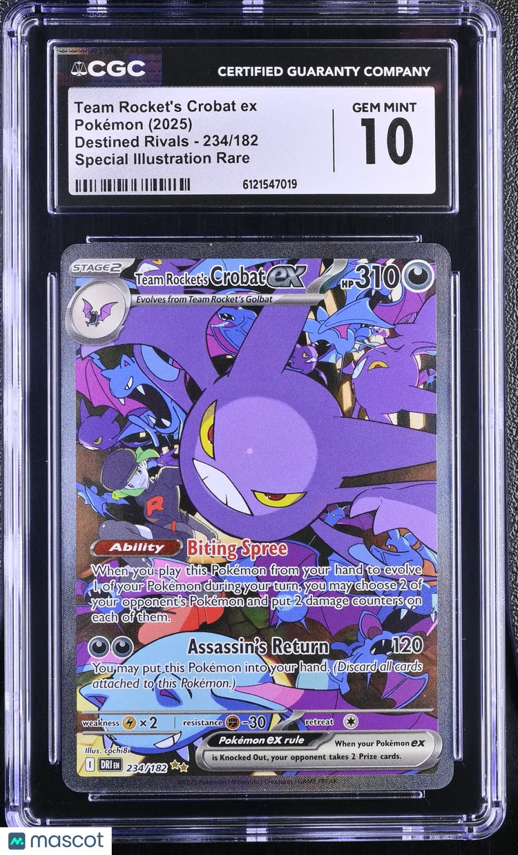 2025 Pokemon DRI Special Illustration Rare Team Rocket's Crobat ex 234 CGC 10 