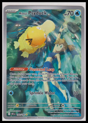 2025 Pokemon Destine Rivals Misty's Psyduck Illustration Rare 193/182 
