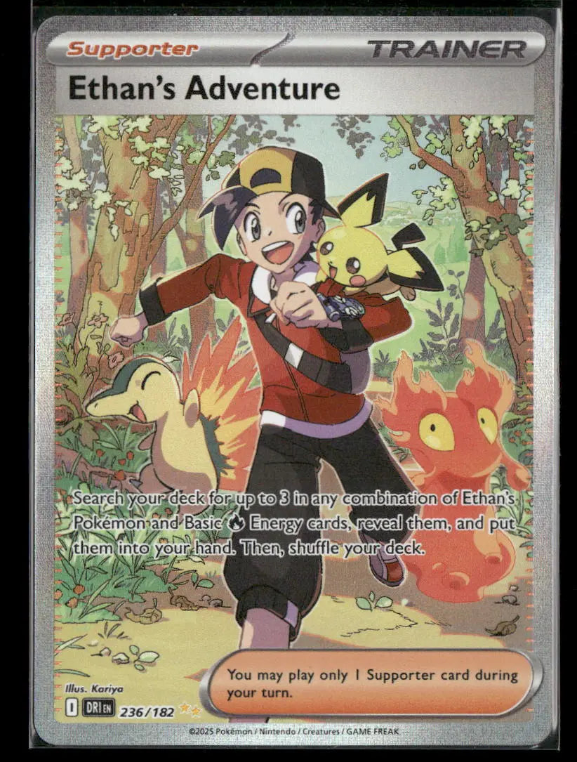 2025 Pokemon Destined Rivals Ethan's Adventure SIR 236/182 