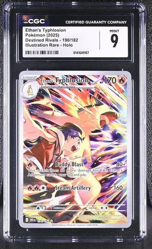 2025 Pokemon Destined Rivals Ethan's Typhlosion Illustration Rare 190/182 CGC 9 