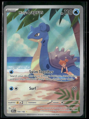 2025 Pokemon Destined Rivals Illustration Rare Misty's Lapras 194/182 