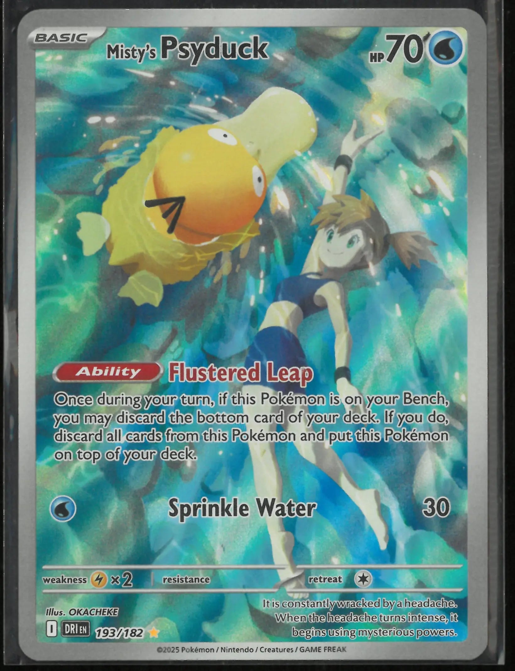 2025 Pokemon Destined Rivals Illustration Rare Misty's Psyduck 193/182 