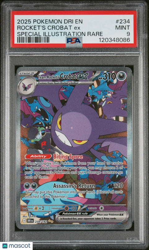 2025 Pokemon Destined Rivals Rocket's Crobat EX Special Illustration P