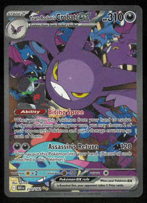 2025 Pokemon Destined Rivals Team Rocket's Crobat ex SIR 234/182 