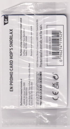 2025 Pokemon Hop's Snorlax GameStop Stamp Promo Cosmos Holo Sealed 