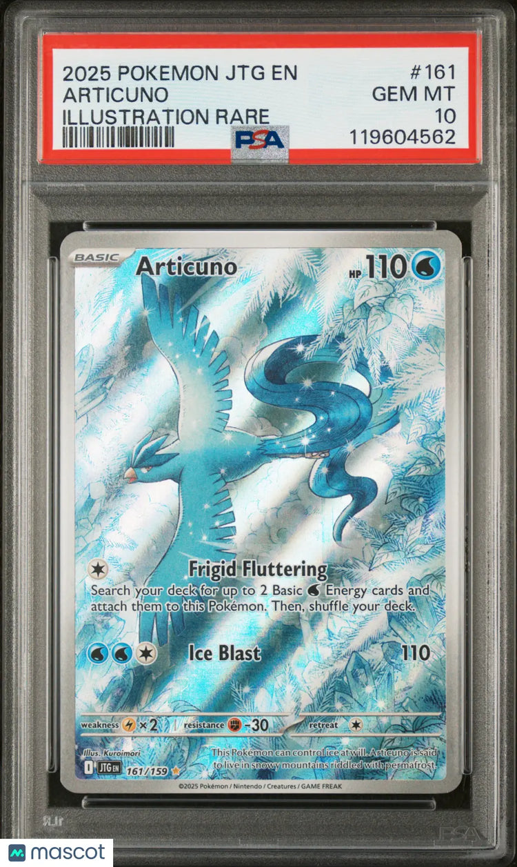 2025 Pokemon JTG EN-Journey Together Articuno Illustration Rare PSA 10 161/159 