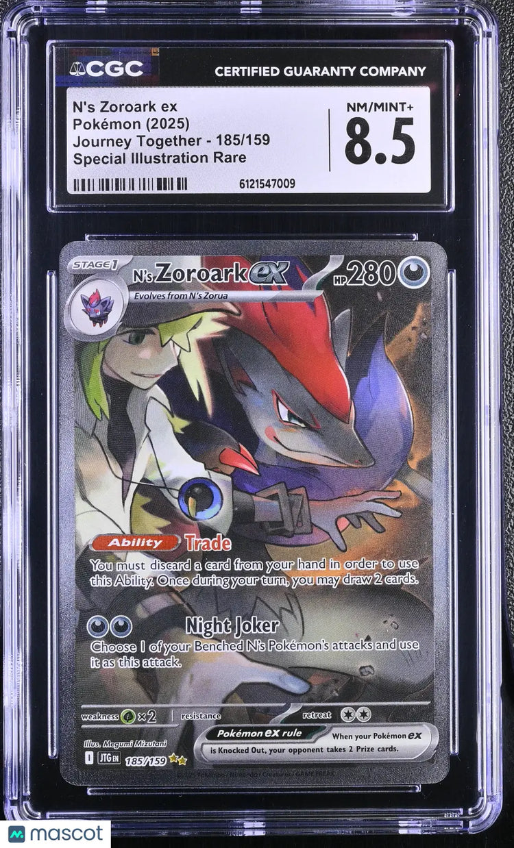 Buy 2025 Pokemon Ns Zoroark ex Card - Rare CGC 8.5 Sale