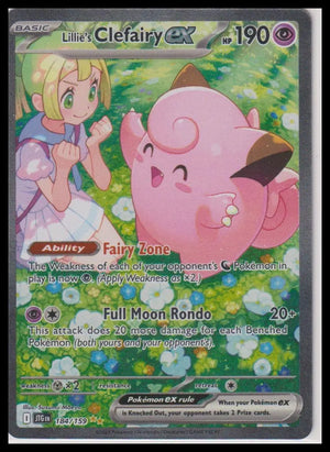 2025 Pokemon Journey Together Lillie's Clefairy ex SIR 184/159 