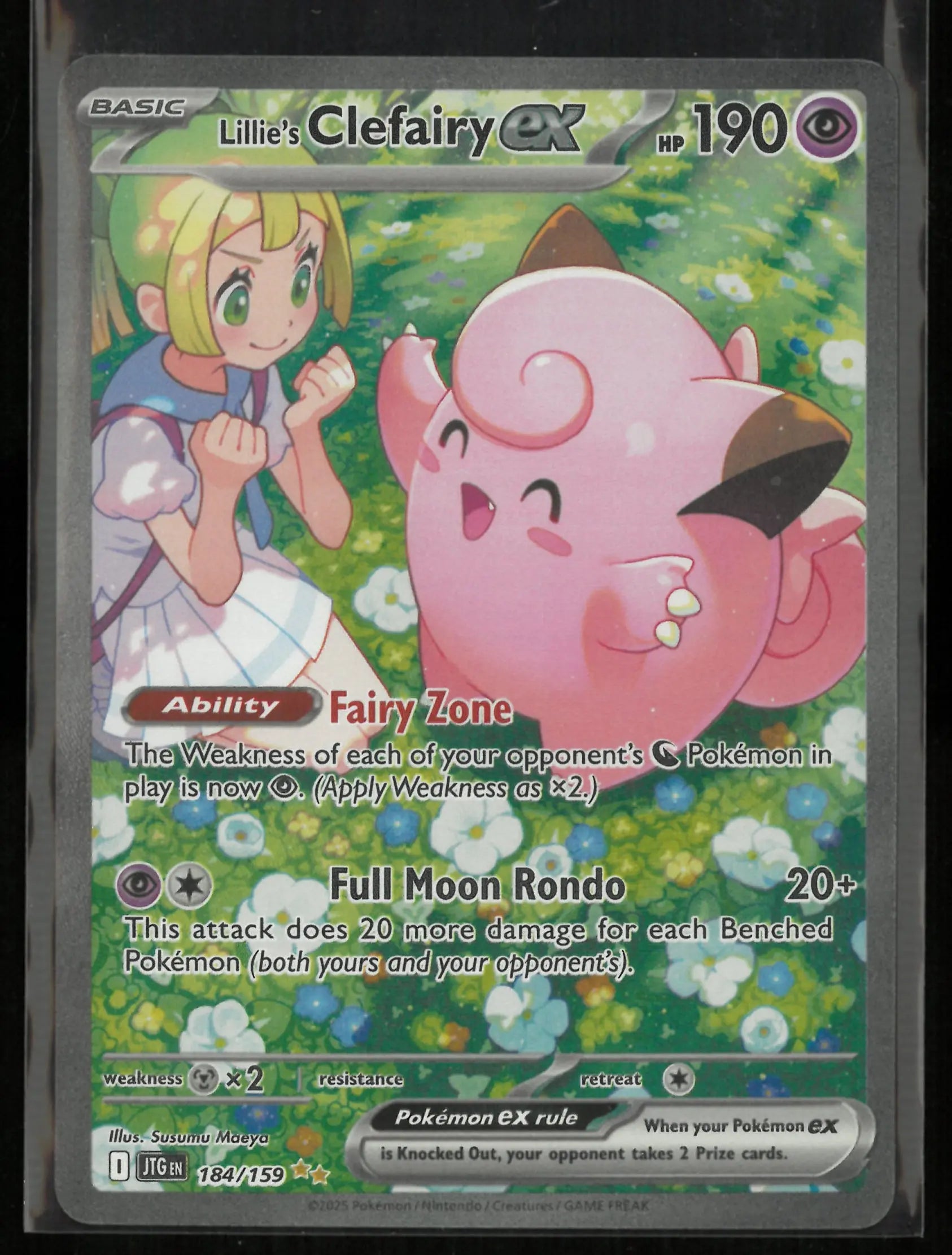 2025 Pokemon Journey Together Lillie's Clefairy ex Secret Illustration Rare 184/159 