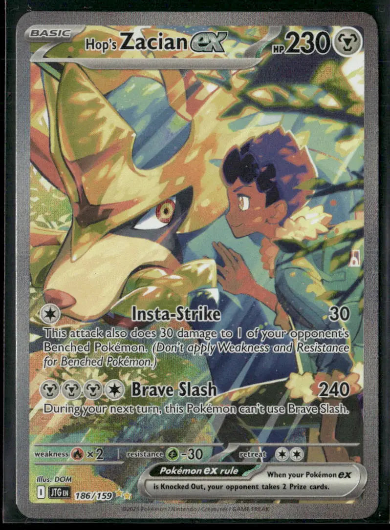 2025 Pokemon Journey Together Special Illustration Rare Hop's Zacian ex 186/159 