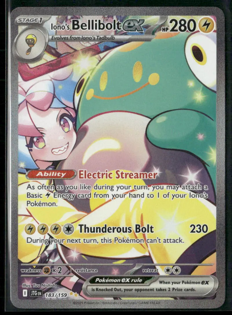 2025 Pokemon Journey Together Special Illustration Rare Iono's Bellibolt ex 183/159 