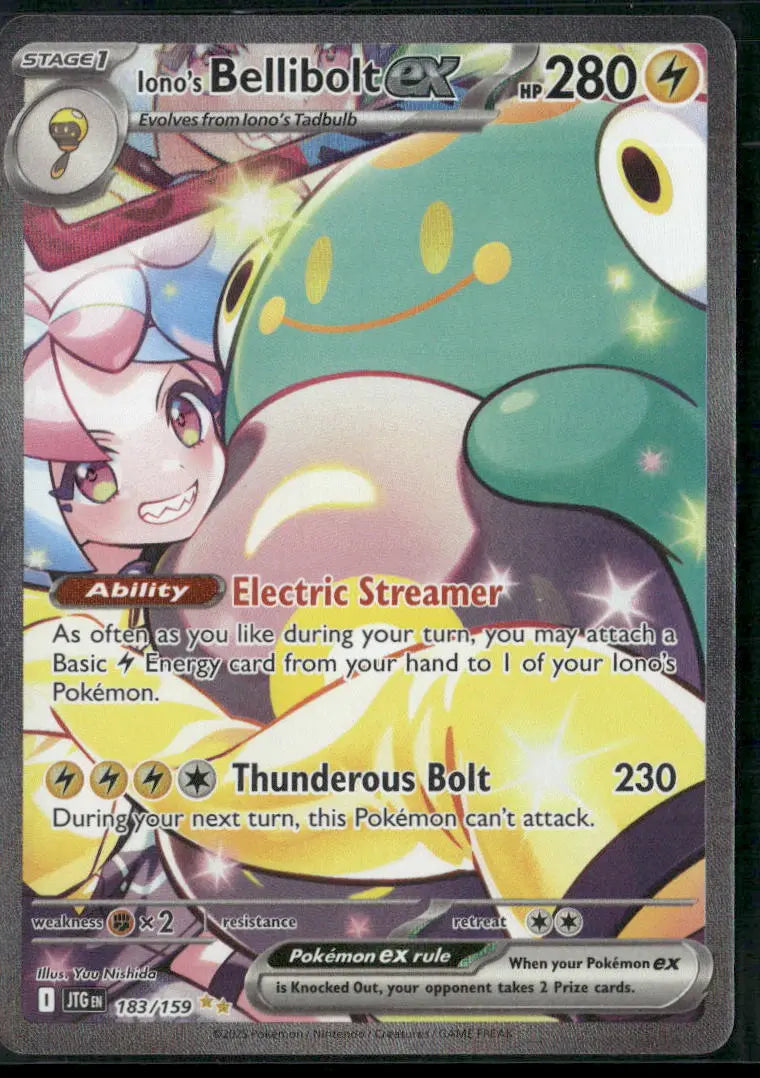 2025 Pokemon Journey Together Special Illustration Rare Iono's Bellibolt ex 183/159 