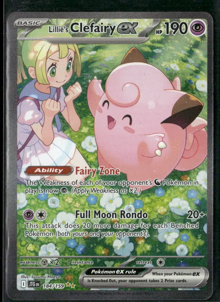 Buy 2025 Pokemon Lillie's Clefairy ex 184/159 Rare Card Buy 2025 Pokemon Lillie's Clefairy ex 184/159 Rare Card