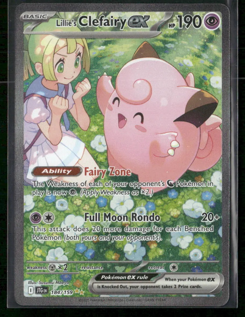 2025 Pokemon Journey Together Special Illustration Rare Lillie's Clefairy ex 184/159 