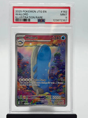 2025 Pokemon Journey Together Wailord Illustration Rare 162/159 PSA 9 