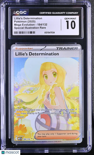 2025 Pokemon MEG Special Illustration Rare Lillie's Determination 184/132 CGC 10 