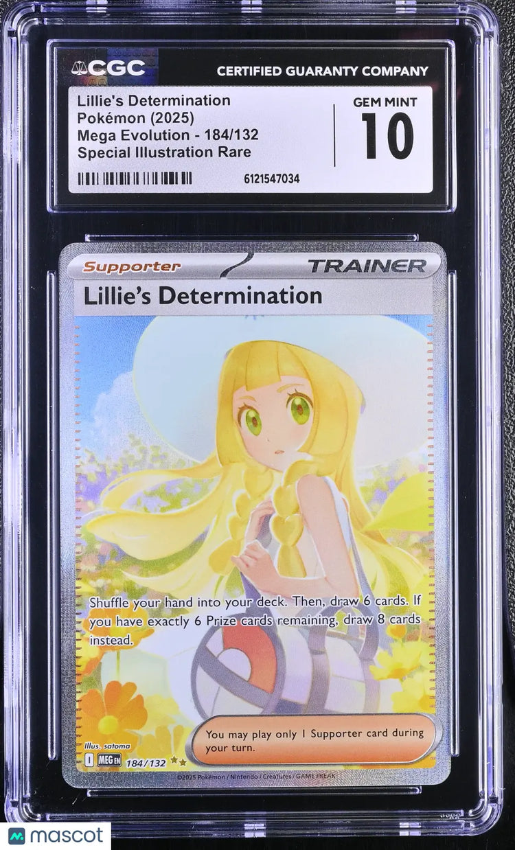 2025 Pokemon MEG Special Illustration Rare Lillie's Determination 184/132 CGC 10 