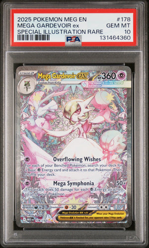2025 Pokemon MEG Special Illustration Rare Mega Gardevoir EX PSA 10 178/132 
