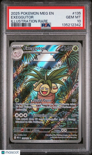 2025 Pokemon Meg EN-Mega Evolution Exeggutor Illustration Rare PSA 10 135/132 