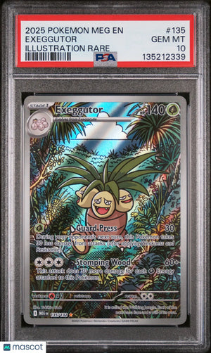 2025 Pokemon Meg EN-Mega Evolution Exeggutor Illustration Rare PSA 10 135/132 