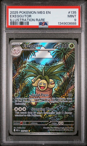 2025 Pokemon Meg EN-Mega Evolution Exeggutor Illustration Rare PSA 9 135/132 