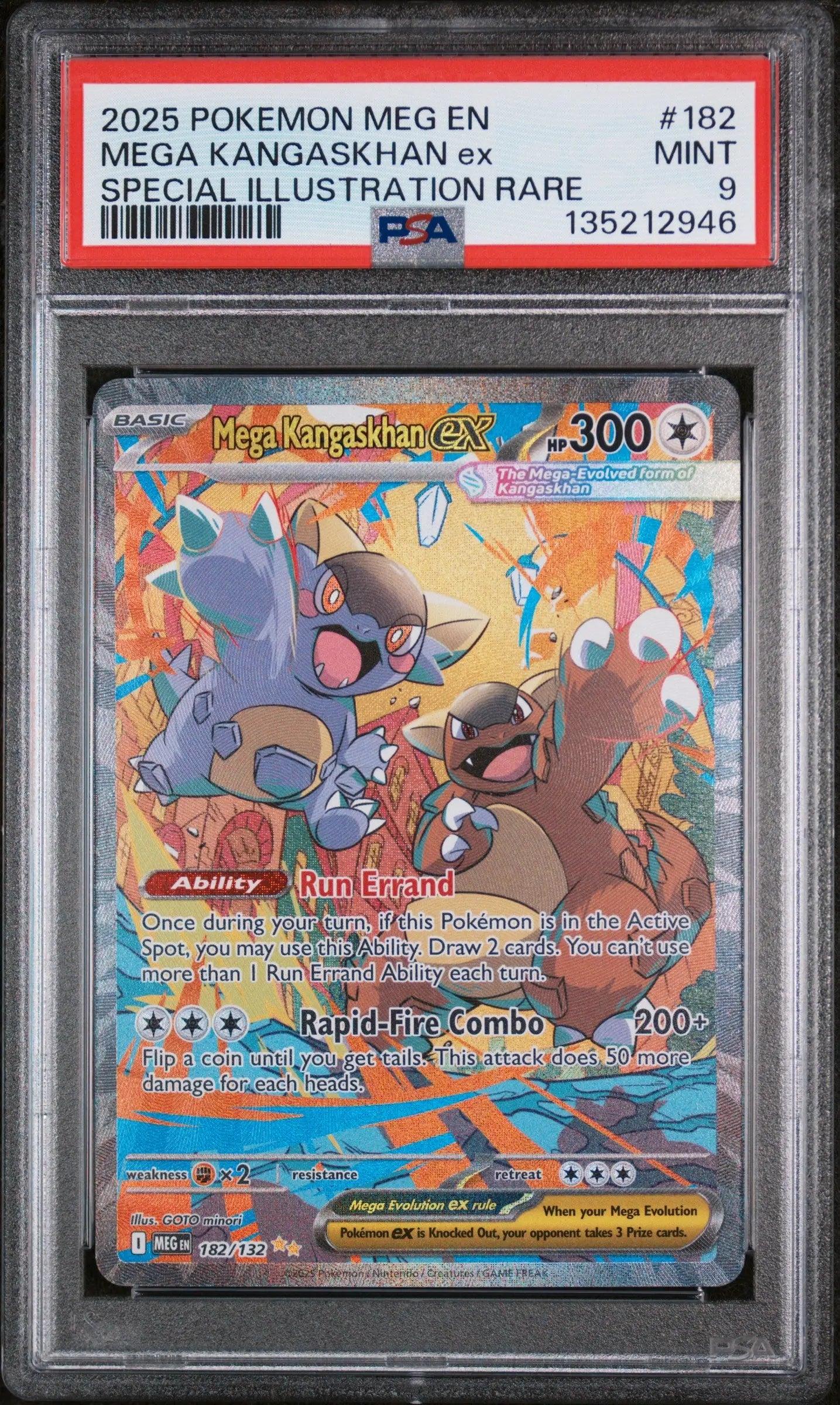 2025 Pokemon Meg EN-Mega Evolution Mega Kangaskhan EX Special Illustration Rare PSA 9 #182 
