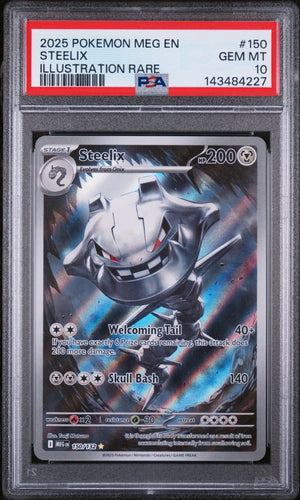 2025 Pokemon Meg EN-Mega Evolution Steelix Illustration Rare 150/132 PSA 10 
