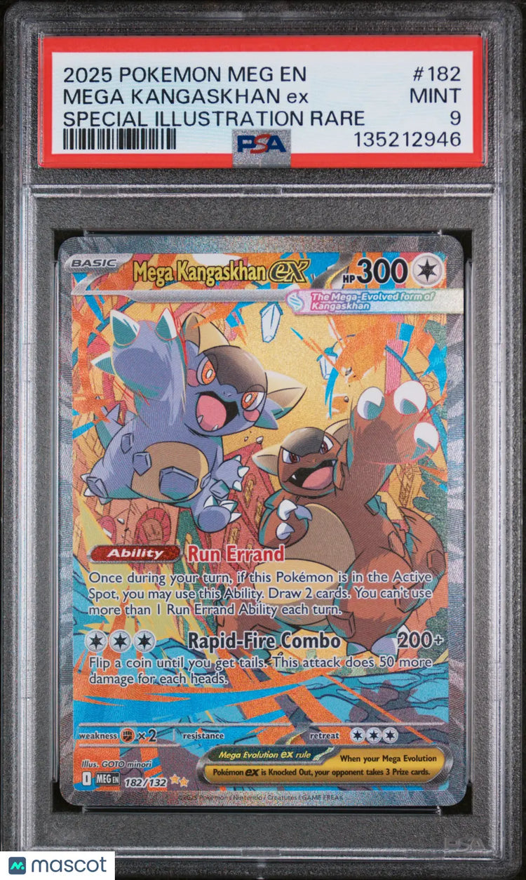 2025 Pokemon Meg EN-Mega Kangaskhan EX Special Illustration Rare PSA 9 182/132 