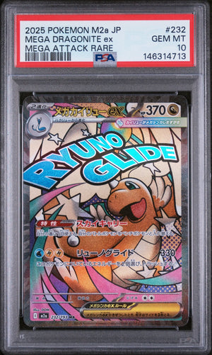 2025 Pokemon Mega Dream EX Mega Attack Rare Mega Dragonite EX PSA 10 232/193 