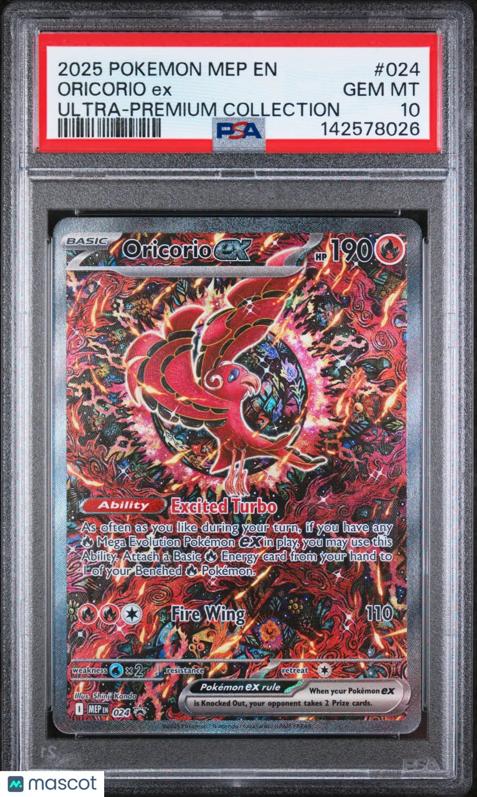 2025 Pokemon Mega Evolution Black Star Promo Oricorio EX UPC PSA 10 #024 