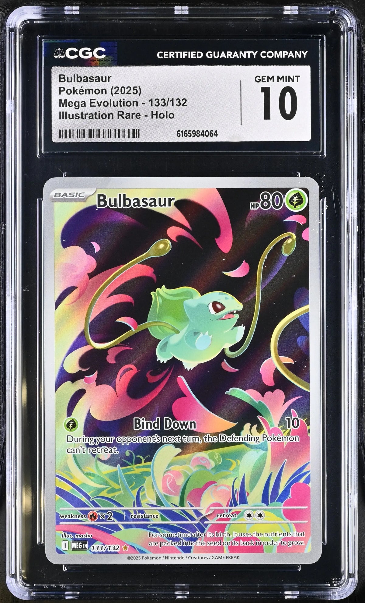 2025 Pokemon Mega Evolution Bulbasaur Illustration Rare 133/132 CGC 10 