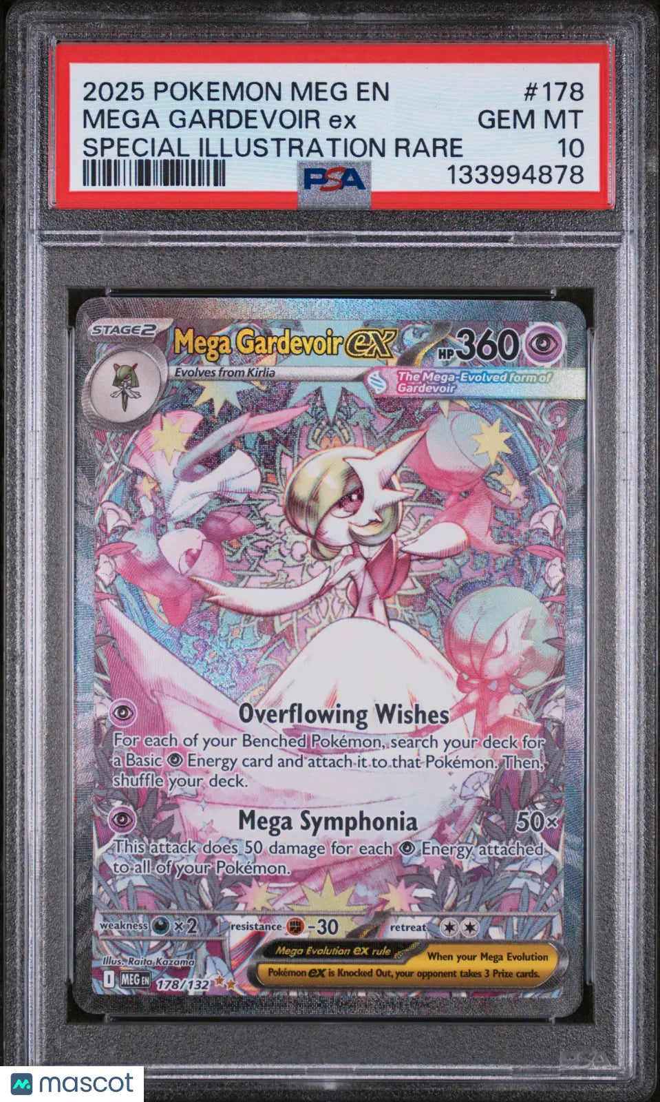 2025 Pokemon Mega Evolution Mega Gardevoir EX SIR PSA 10 178/132 