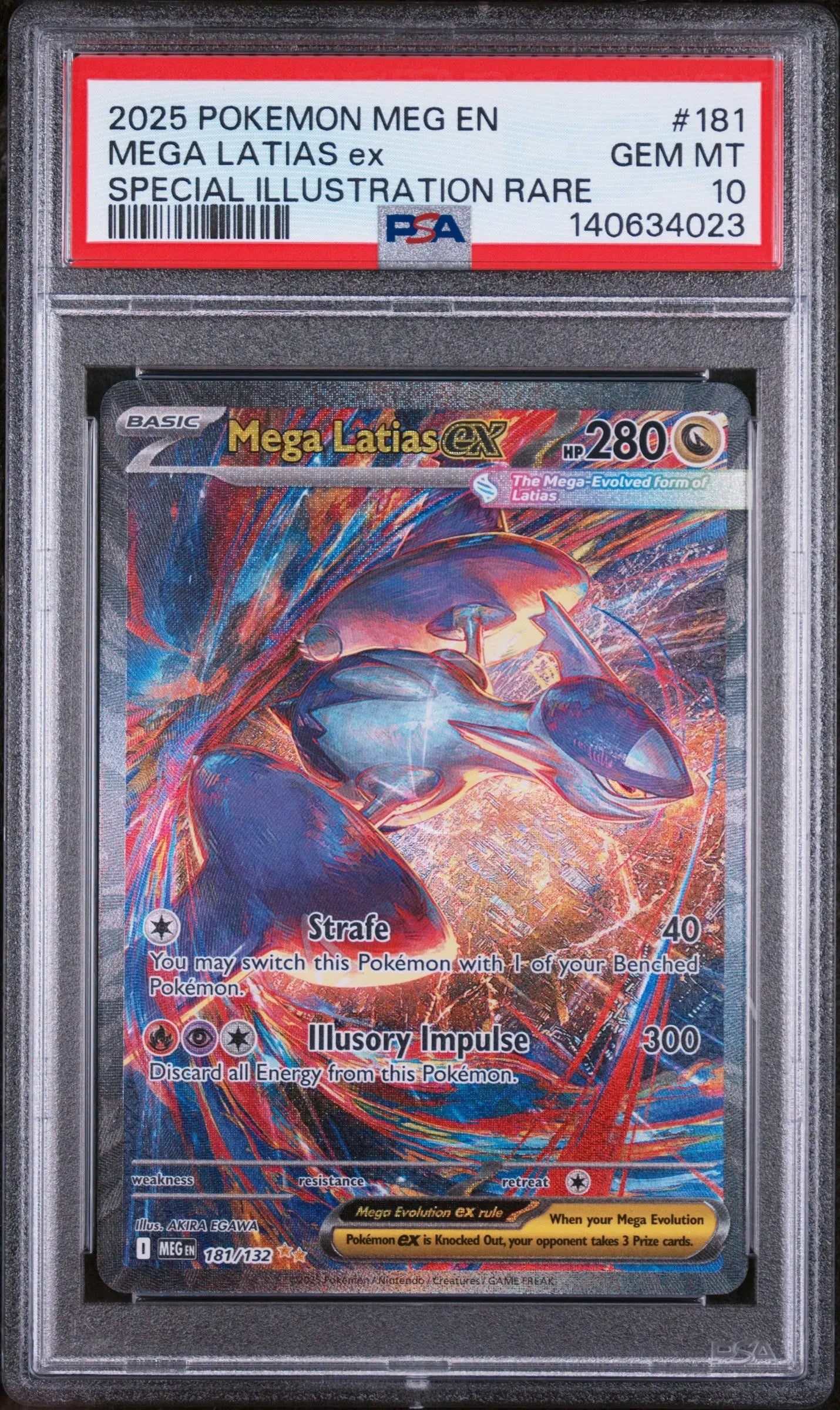 2025 Pokemon Mega Evolution Mega Latias EX SIR PSA 10 181/132 