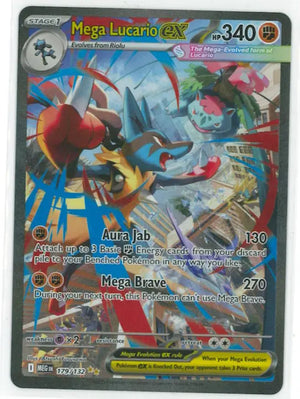2025 Pokemon Mega Evolution Mega Lucario ex Secret Illustration Rare 179/132 