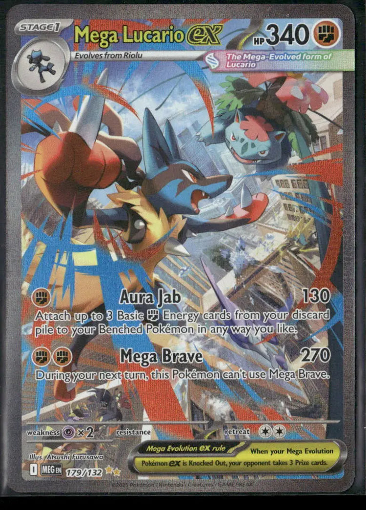 Buy 2025 Mega Lucario ex 179/132 Rare Card Online