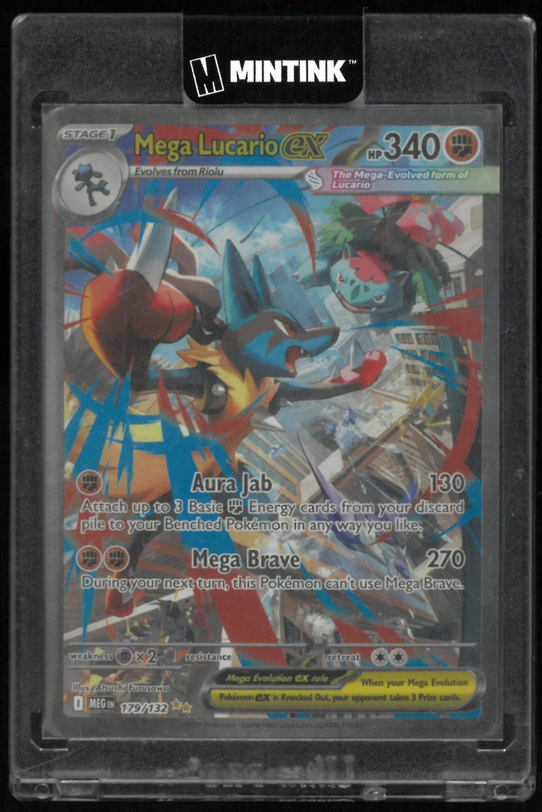 2025 Pokemon Mega Evolution Special Illustration Rare Mega Lucario ex 179/132 