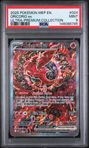 2025 Pokemon Mep EN-Me Black Star Promo Oricorio EX 024 UPC PSA 9 