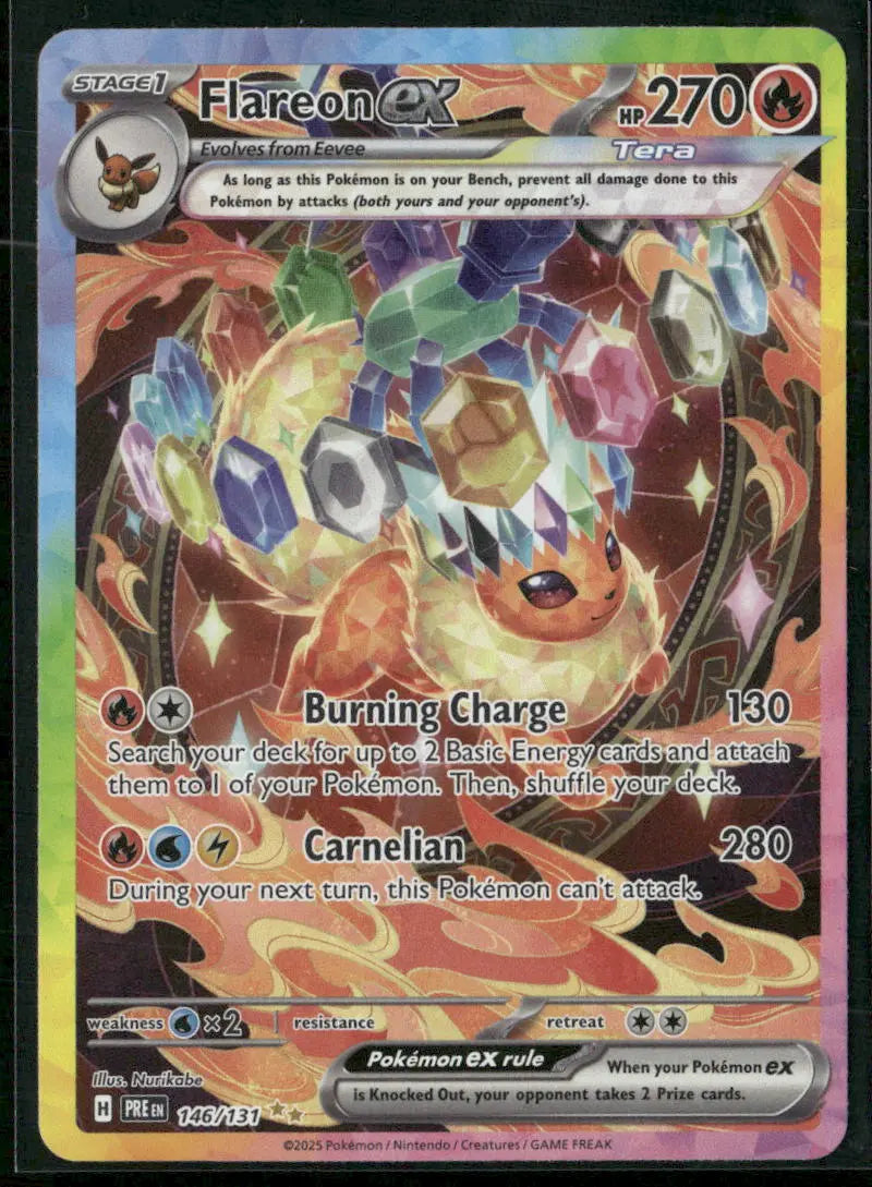 2025 Pokemon PRE Special Illustration Rare Flareon ex 146/131 