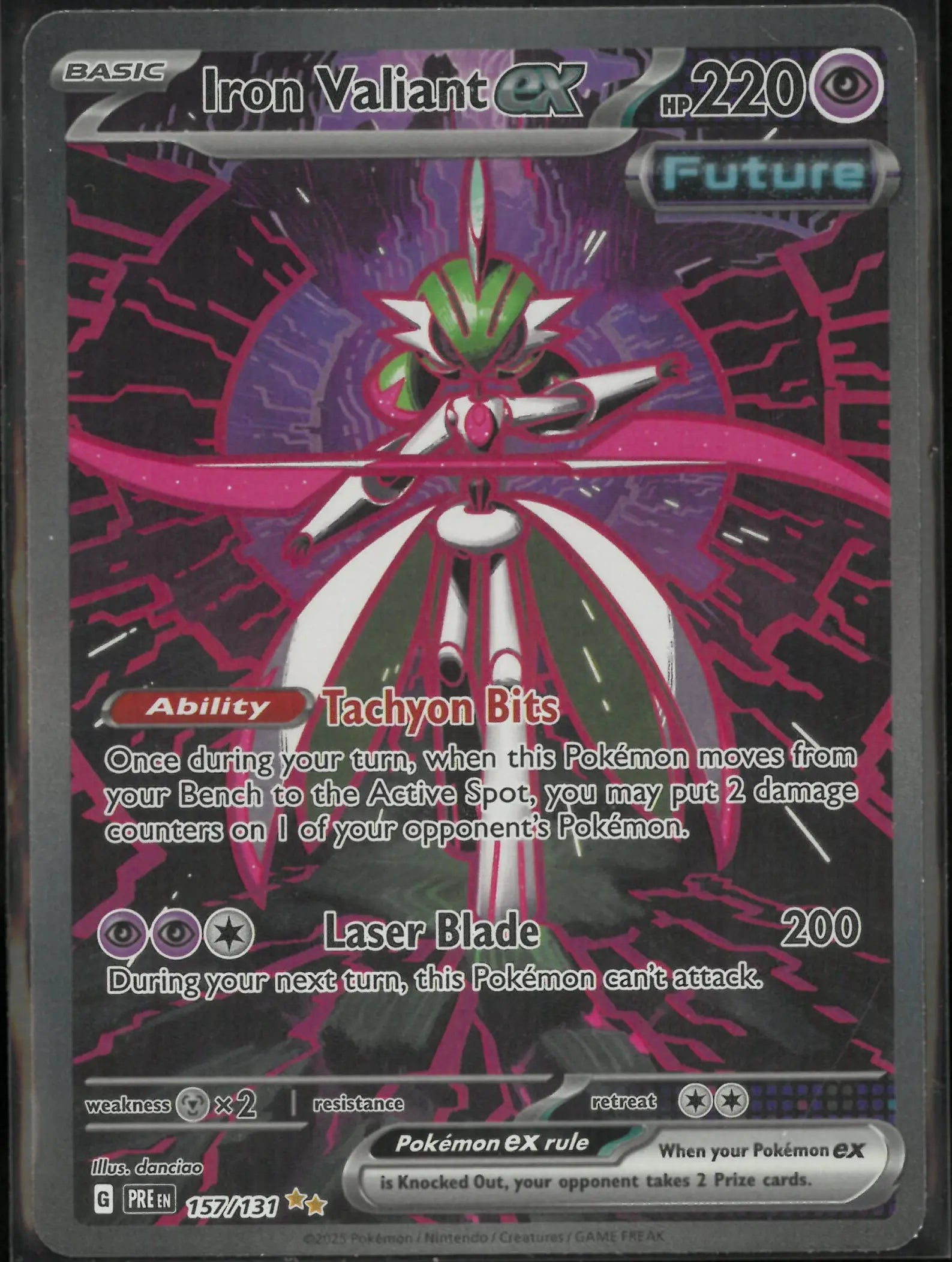 2025 Pokemon PRE Special Illustration Rare Iron Valiant ex 157/131 