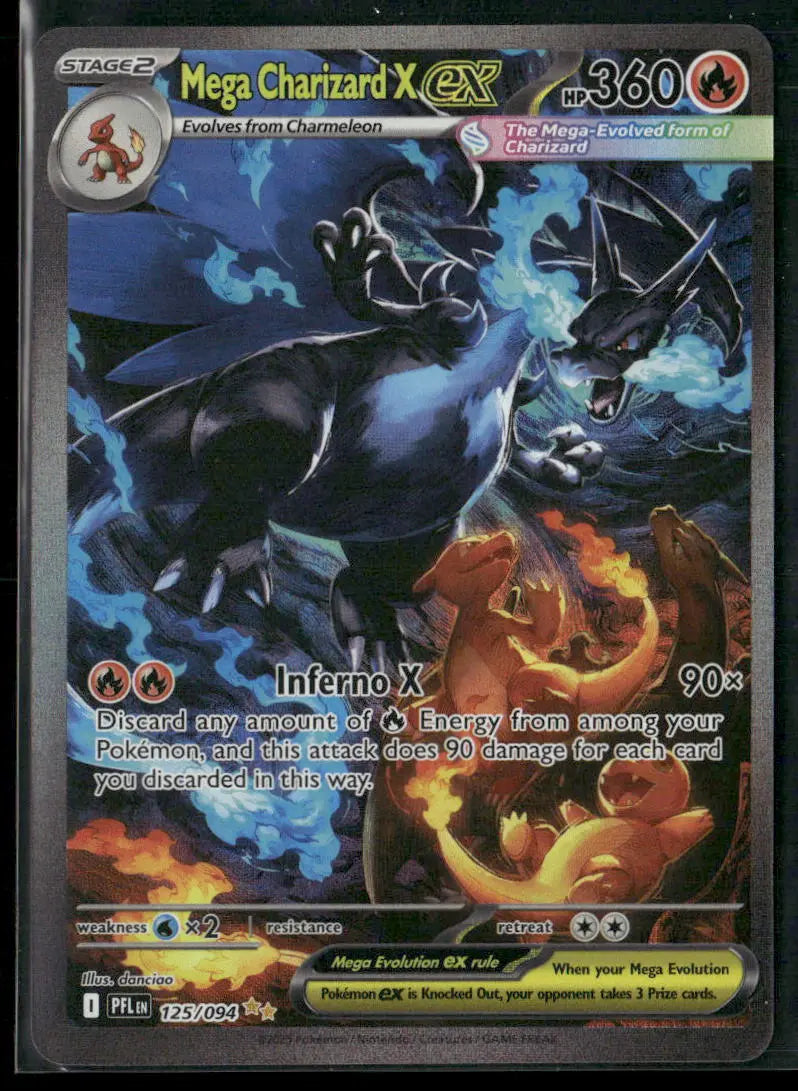2025 Pokemon Phantasmal Flame Mega Charizard X EX 125/94 