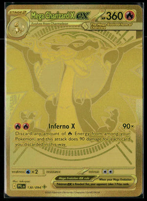 2025 Pokemon Phantasmal Flames Mega Hyper Rare Mega Charizard X ex 130/094 