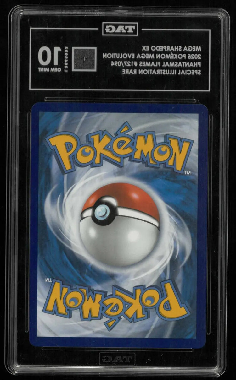 2025 Pokemon Phantasmal Flames Mega Sharpedo ex SIR 127/094 TAG 10 