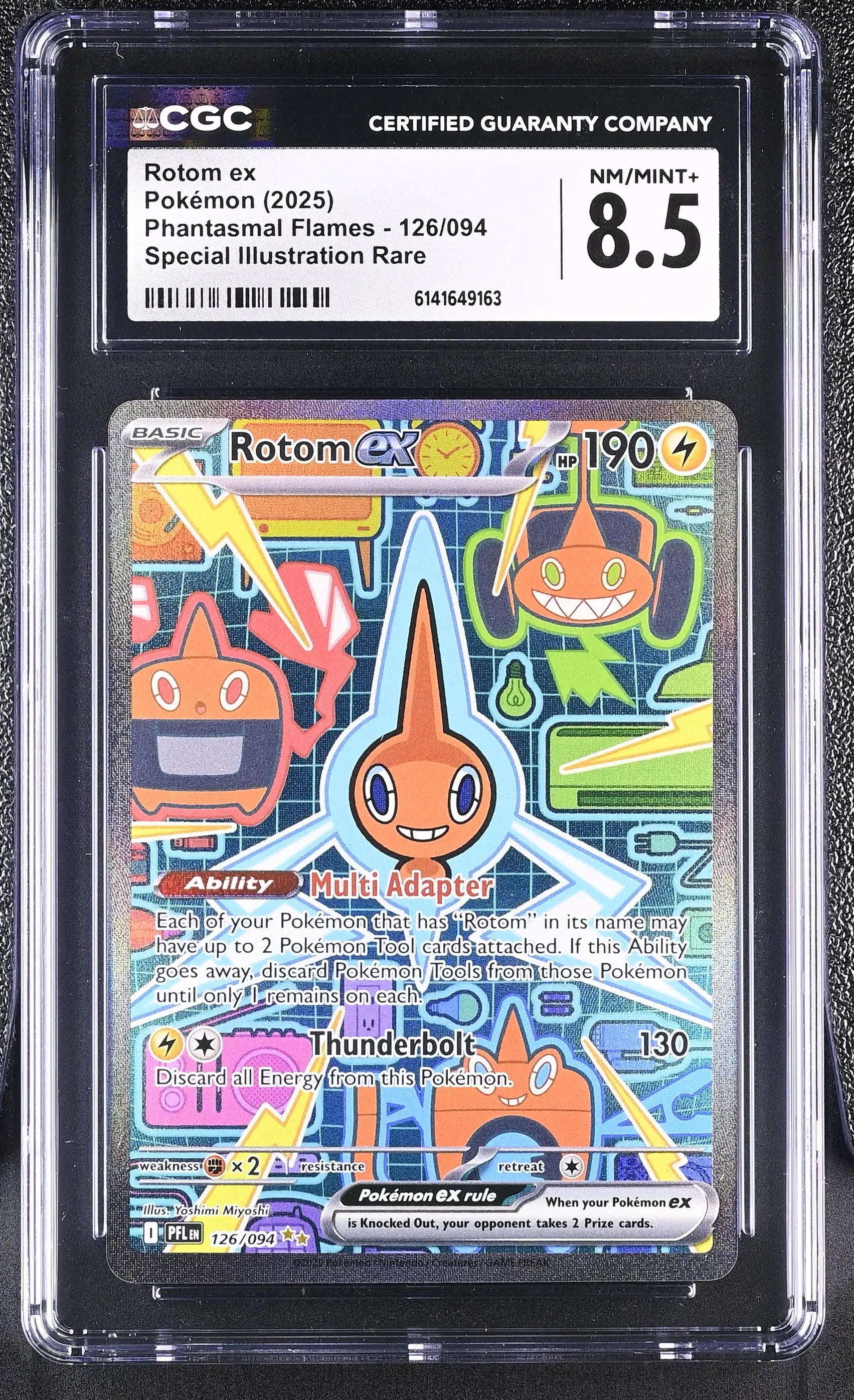 2025 Pokemon Phantasmal Flames Rotom ex SIR 126/094 CGC 8.5 